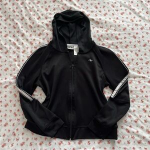 Black zip up athletic jacket